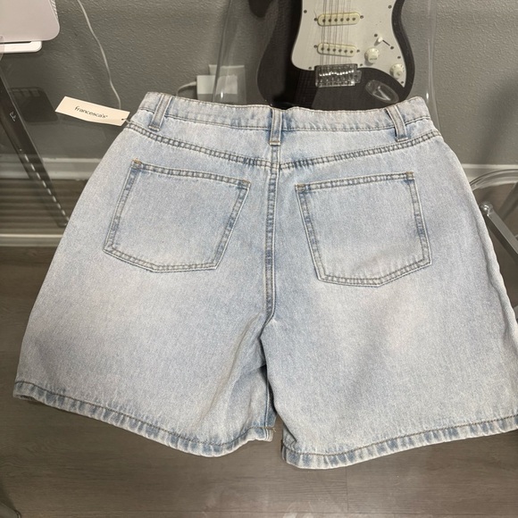 Classic Light Blue Denim Jean Shorts - Picture 2 of 4